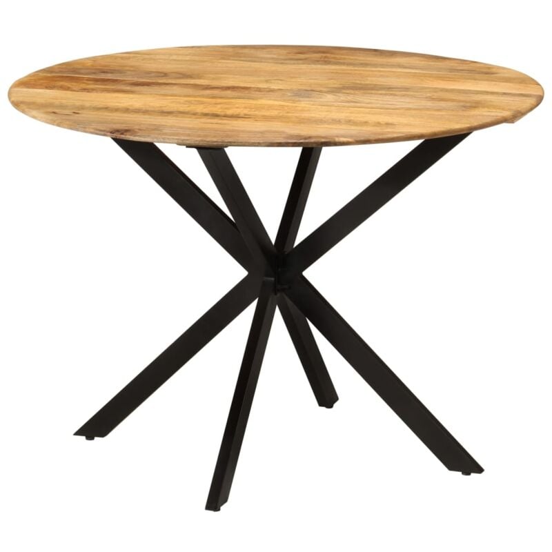 foto del prodotto vidaxl tavolo da pranzo 110x78cm in legno massello di mango e acciaio
