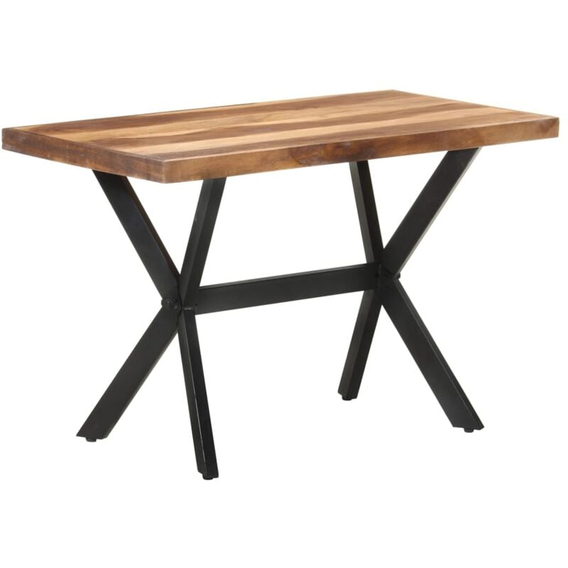 foto del prodotto vidaxl tavolo da pranzo 120x60x75 cm legno massello con finitura ambra