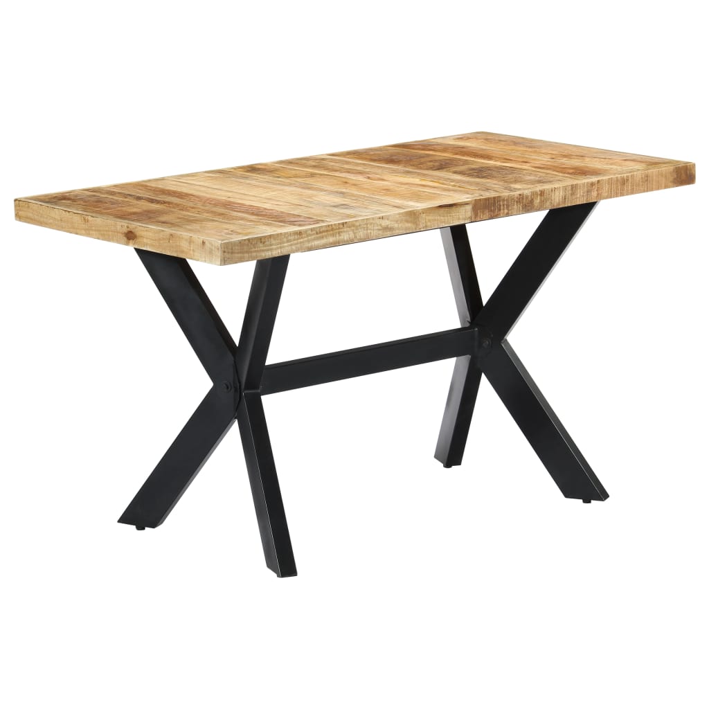 foto del prodotto vidaxl tavolo da pranzo 140x70x75 cm in legno massello di mango grezzo