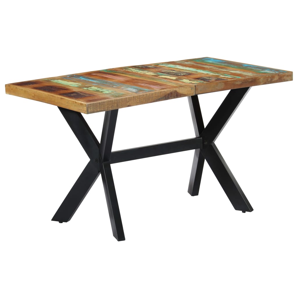 foto del prodotto vidaxl tavolo da pranzo 140x70x75 cm in legno massello di recupero