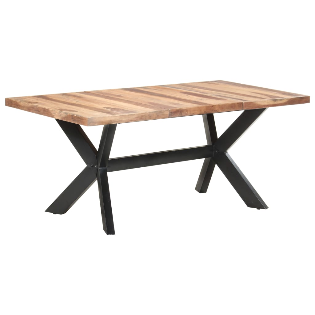 foto del prodotto vidaxl tavolo da pranzo 180x90x75 cm legno massello con finitura ambra