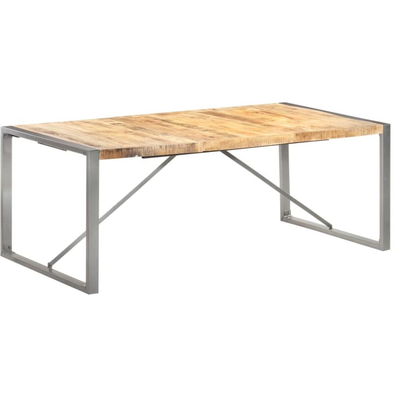 foto del prodotto vidaxl tavolo da pranzo 200x100x75cm in legno massello di mango grezzo