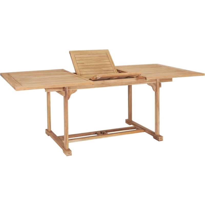 foto del prodotto vidaxl tavolo da pranzo allungabile 150 200x100x75 cm massello di teak