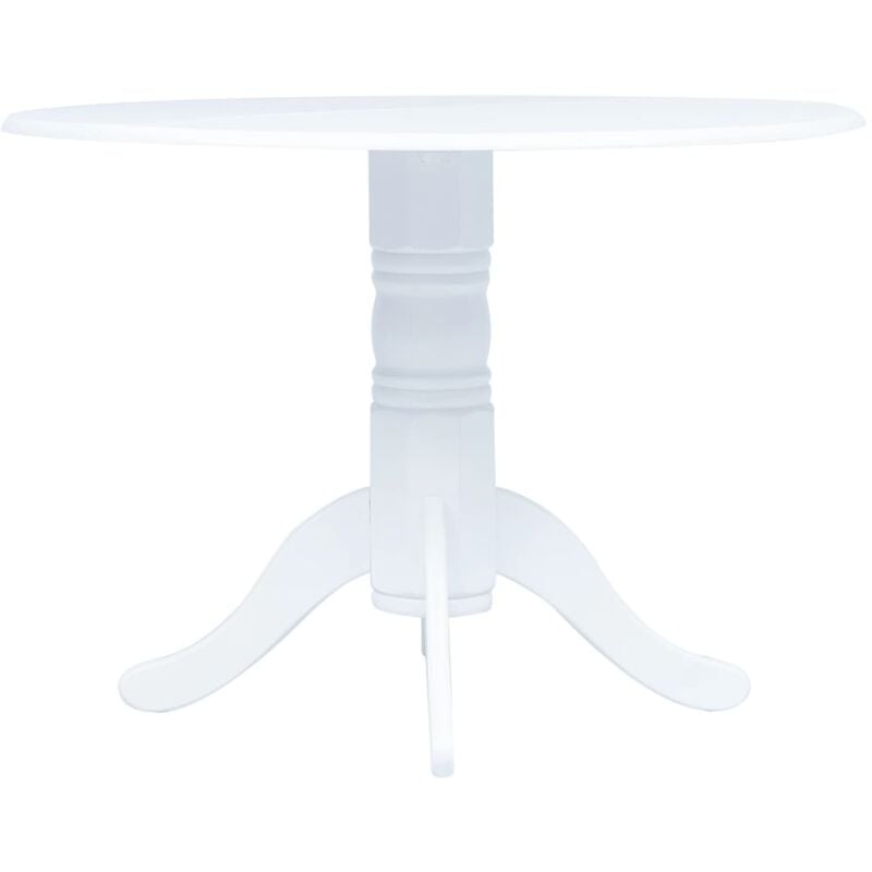foto del prodotto vidaxl tavolo da pranzo bianco 106 cm in legno massello di hevea