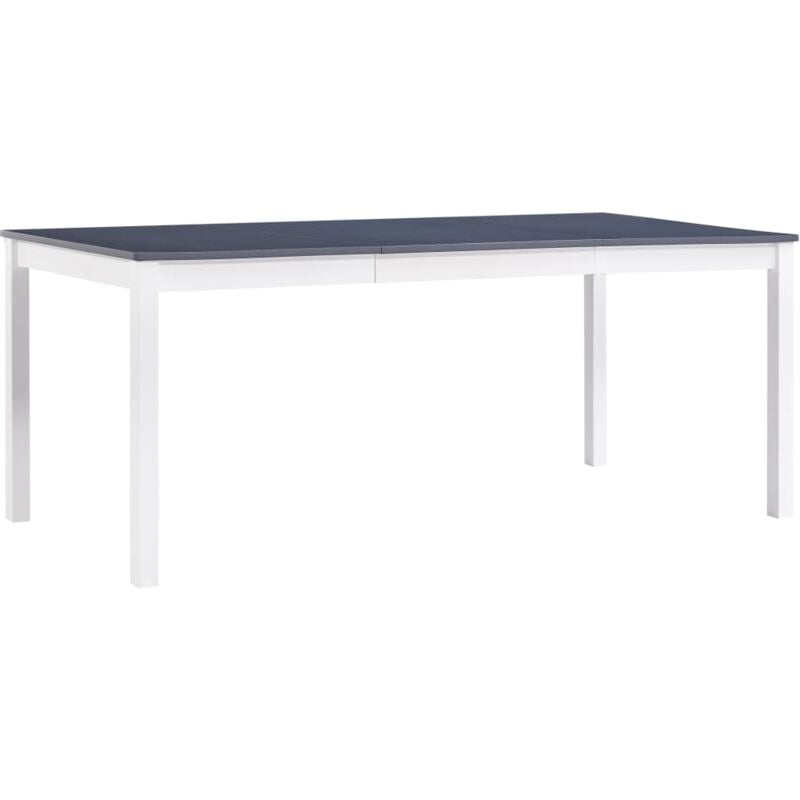 foto del prodotto vidaxl tavolo da pranzo bianco e grigio 180x90x73 cm in legno di pino