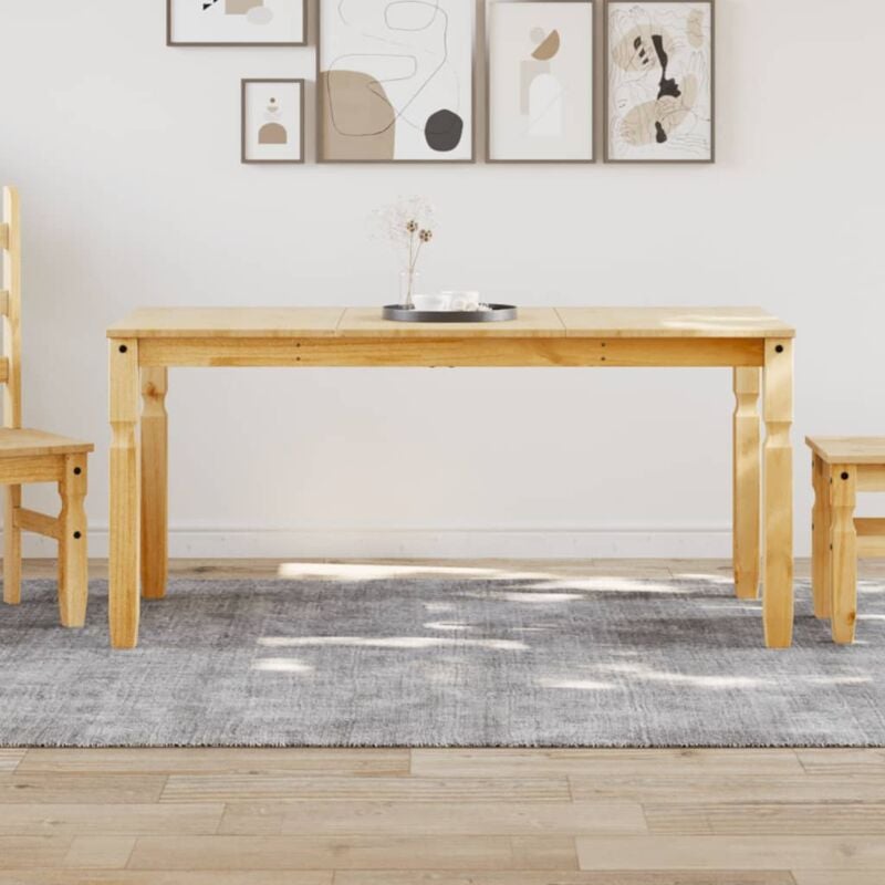 foto del prodotto vidaxl tavolo da pranzo corona 160x80x75 cm in legno massello di pino