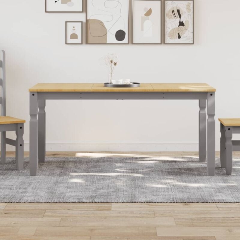 foto del prodotto vidaxl tavolo da pranzo corona 160x80x75 cm in legno massello di pino