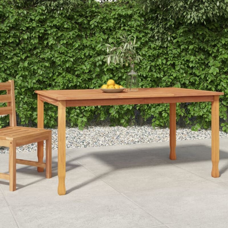 foto del prodotto vidaxl tavolo da pranzo da giardino 150x90x75cm legno massello di teak