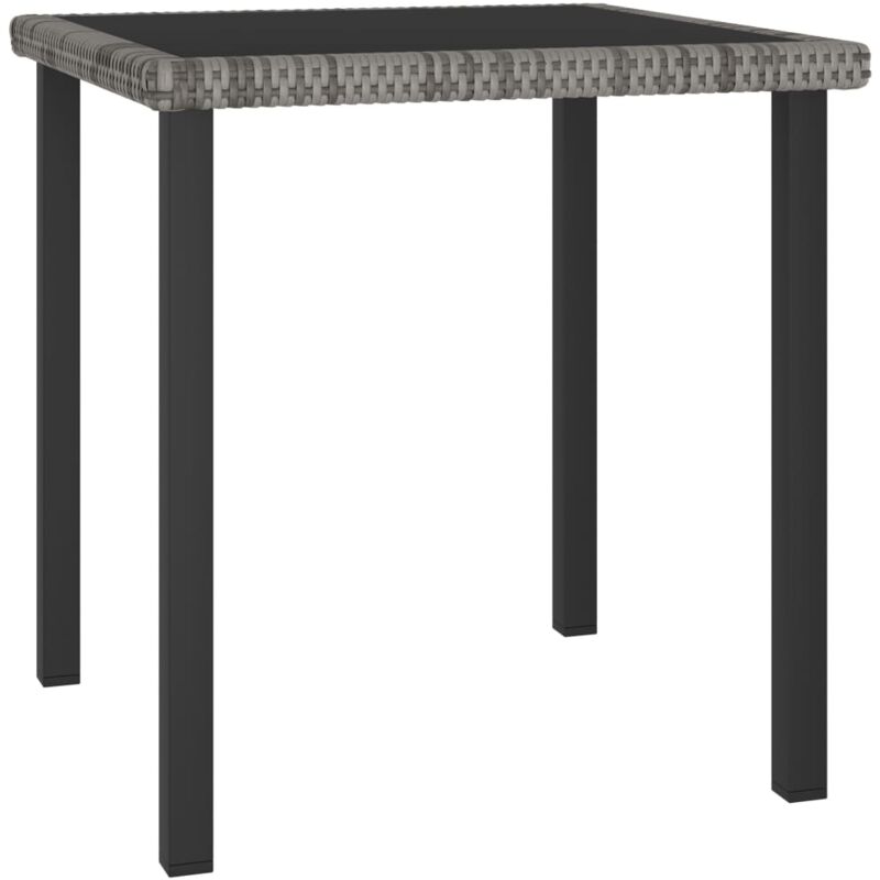 foto del prodotto vidaxl tavolo da pranzo da giardino grigio 70x70x73 cm in polyrattan
