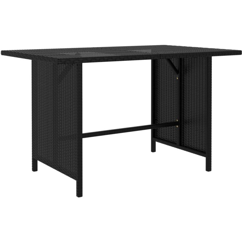 foto del prodotto vidaxl tavolo da pranzo da giardino nero 110x70x65 cm in polyrattan