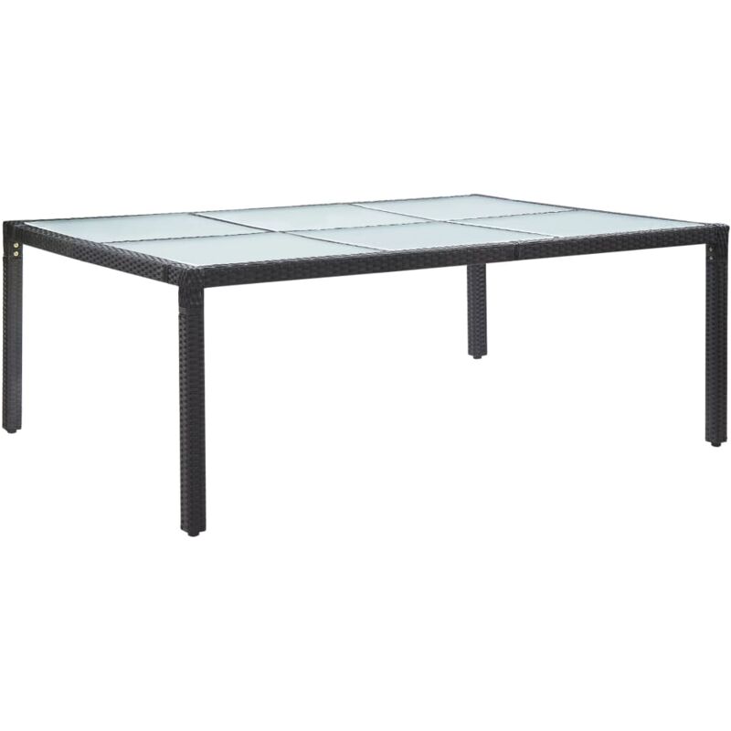 foto del prodotto vidaxl tavolo da pranzo da giardino nero 200x150x74 cm in polyrattan