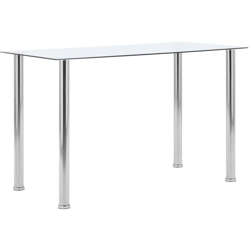 foto del prodotto vidaxl tavolo da pranzo elegante da 120x60x75cm in vetro temperato vari motivi colore trasparente
