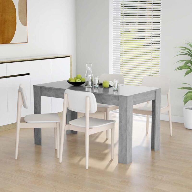 foto del prodotto vidaxl tavolo da pranzo grigio cemento 140x74,5x76cm legno multistrato