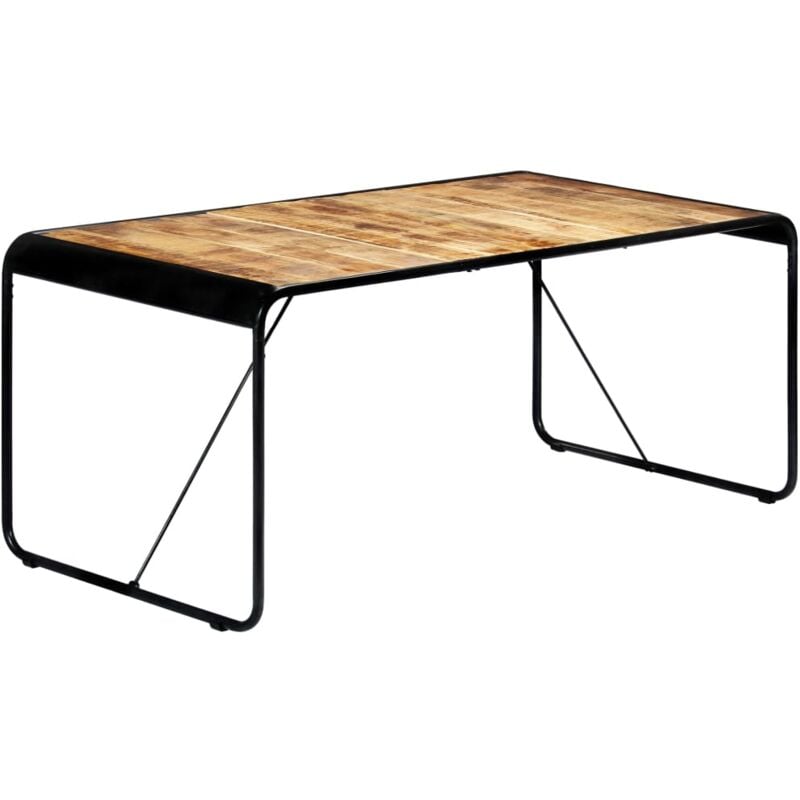 foto del prodotto vidaxl tavolo da pranzo in legno massello design industriale vari modelli modelli legno di mango