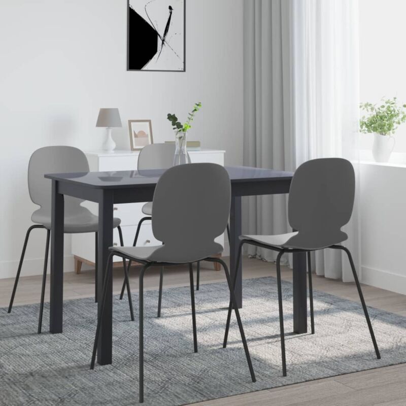 foto del prodotto vidaxl tavolo da pranzo in legno massello di hevea tavolo cucina vari colori colore nero