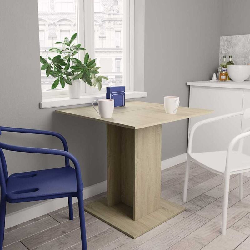 foto del prodotto vidaxl tavolo da pranzo in legno tavolo cucina design moderno elegante vari colori colore rovere sonoma
