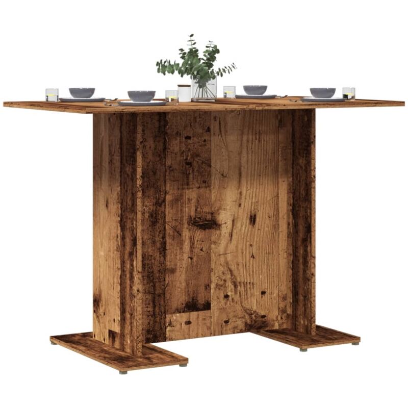 foto del prodotto vidaxl tavolo da pranzo legno antico 110x60x75 cm in legno multistrato