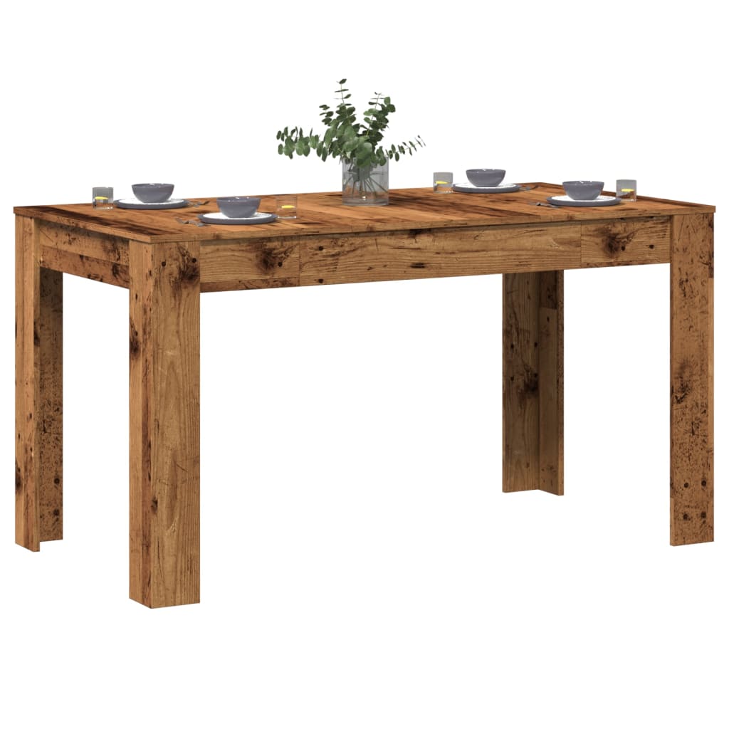foto del prodotto vidaxl tavolo da pranzo legno antico 140x74,5x76 cm legno multistrato