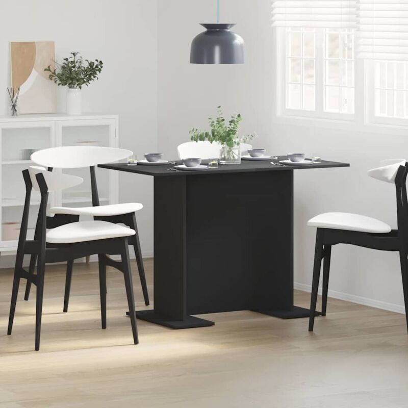 foto del prodotto vidaxl tavolo da pranzo nero 100x60x75 cm in legno ingegnerizzato