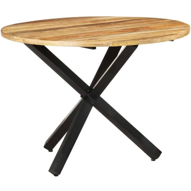 foto del prodotto vidaxl tavolo da pranzo rotondo 100x100x75 cm massello di mango grezzo