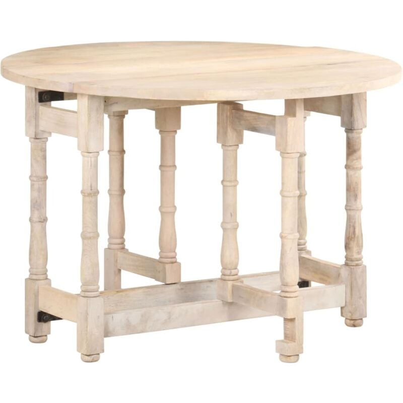 foto del prodotto vidaxl tavolo da pranzo rotondo 110x76 cm in legno massello di mango