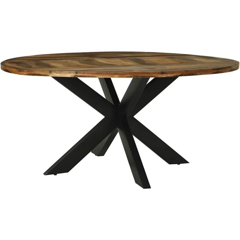 foto del prodotto vidaxl tavolo da pranzo rotondo 160x76 cm in legno massello di acacia