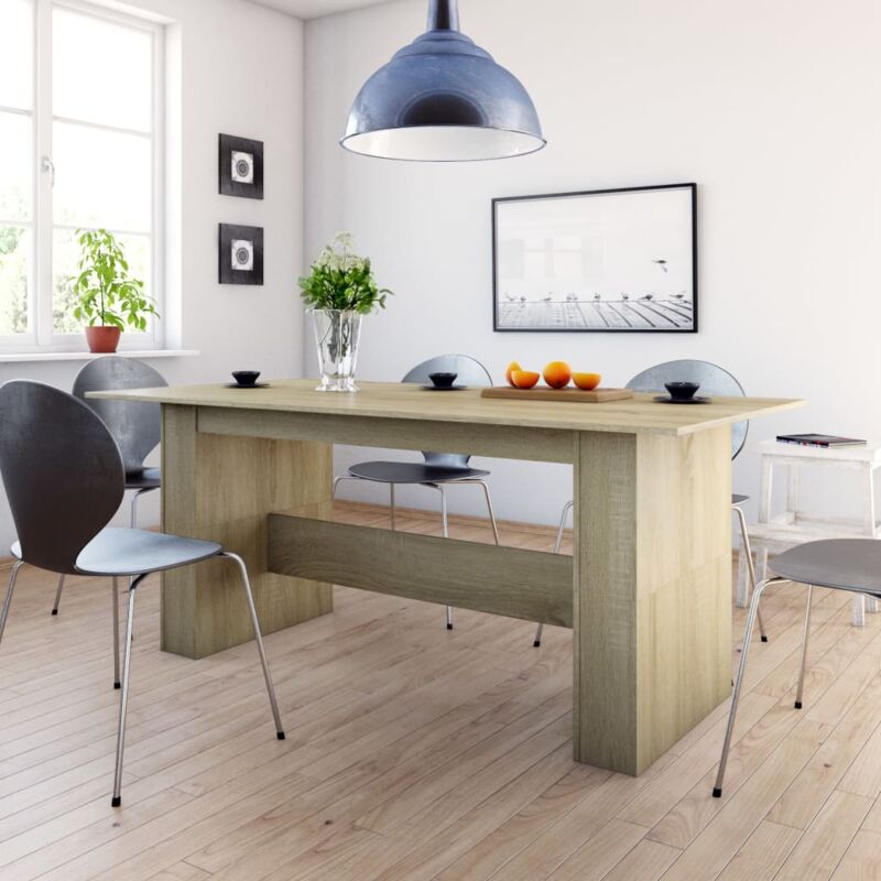 foto del prodotto vidaxl tavolo da pranzo rovere sonoma 180x90x76cm in legno multistrato