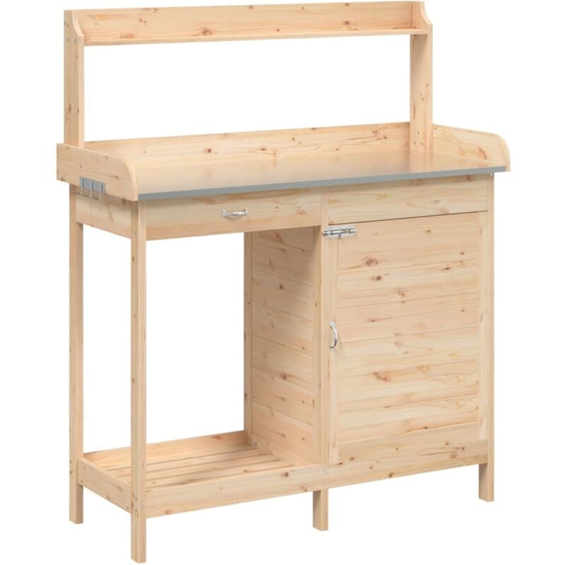foto del prodotto vidaxl tavolo invaso con mobile 110,5x45x124,5cm massello abete
