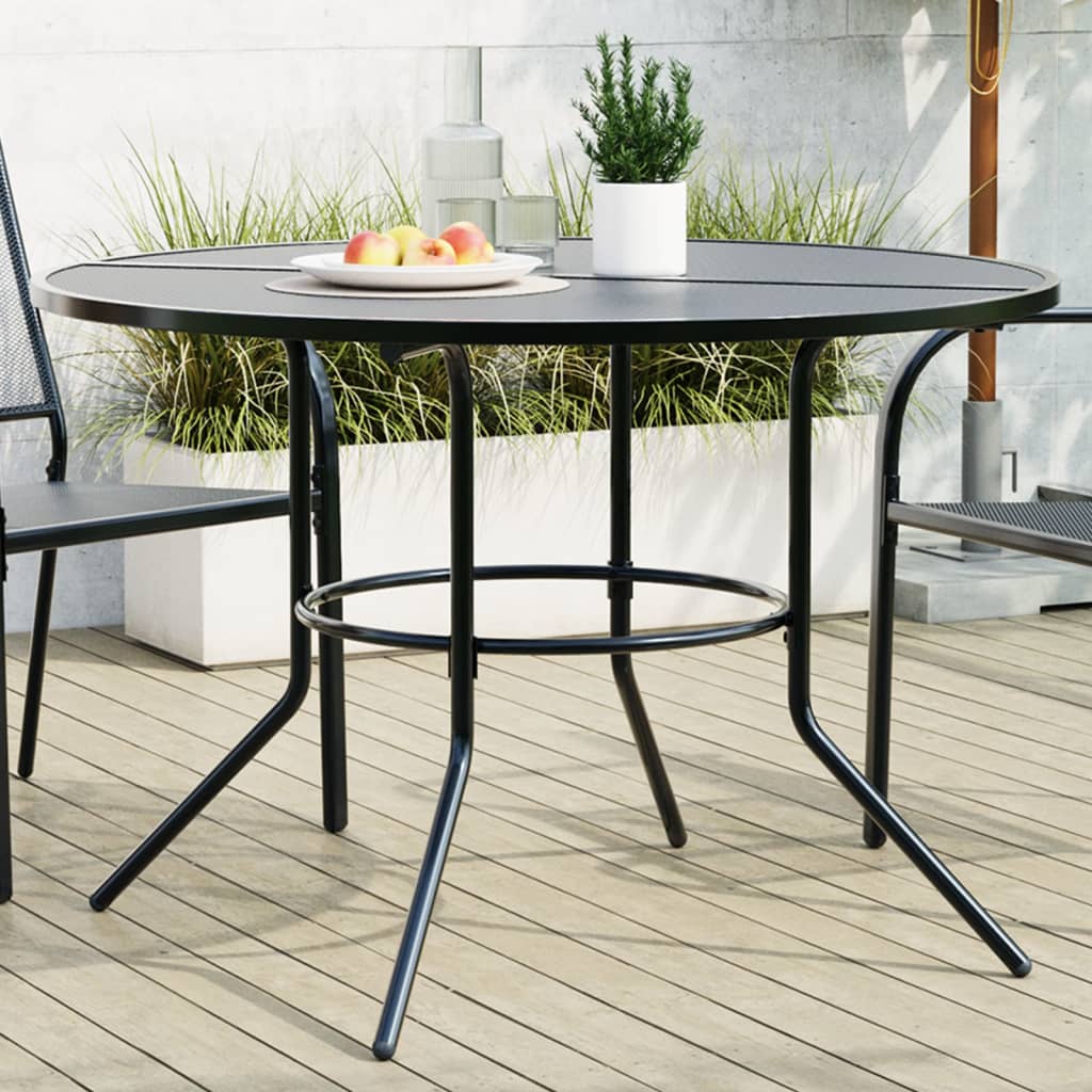 foto del prodotto vidaxl tavolo patio rotondo antracite 110x72,5 cm acciaio verniciato