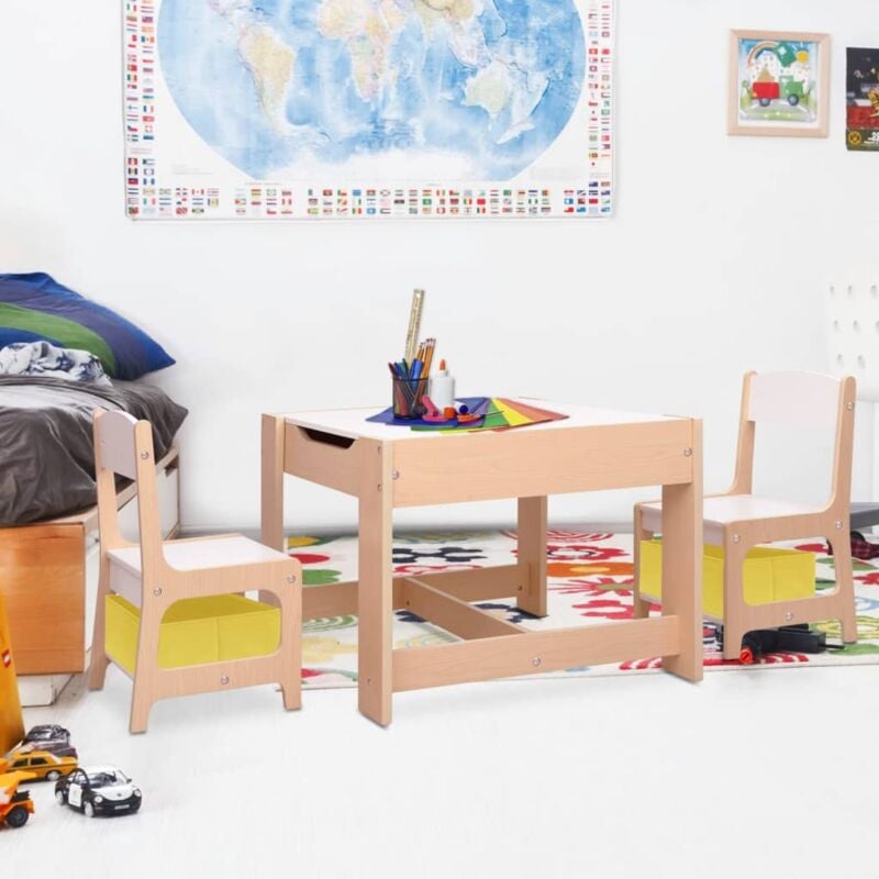 foto del prodotto vidaxl tavolo per bambini con 2 sedie in mdf