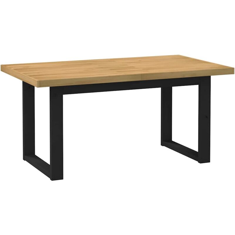 foto del prodotto vidaxl tavolo pranzo noain gambe a forma u 160x90x75 cm legno massello