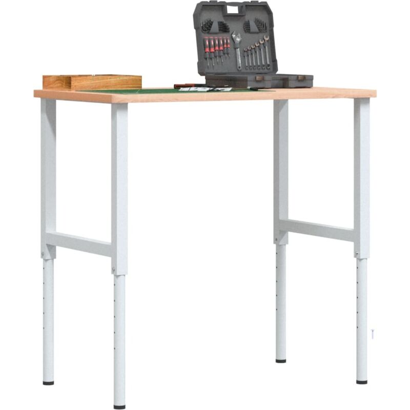 foto del prodotto vidaxl telaio per banco da lavoro set 2 pz in metallo altezza regolabile vari colori colore grigio