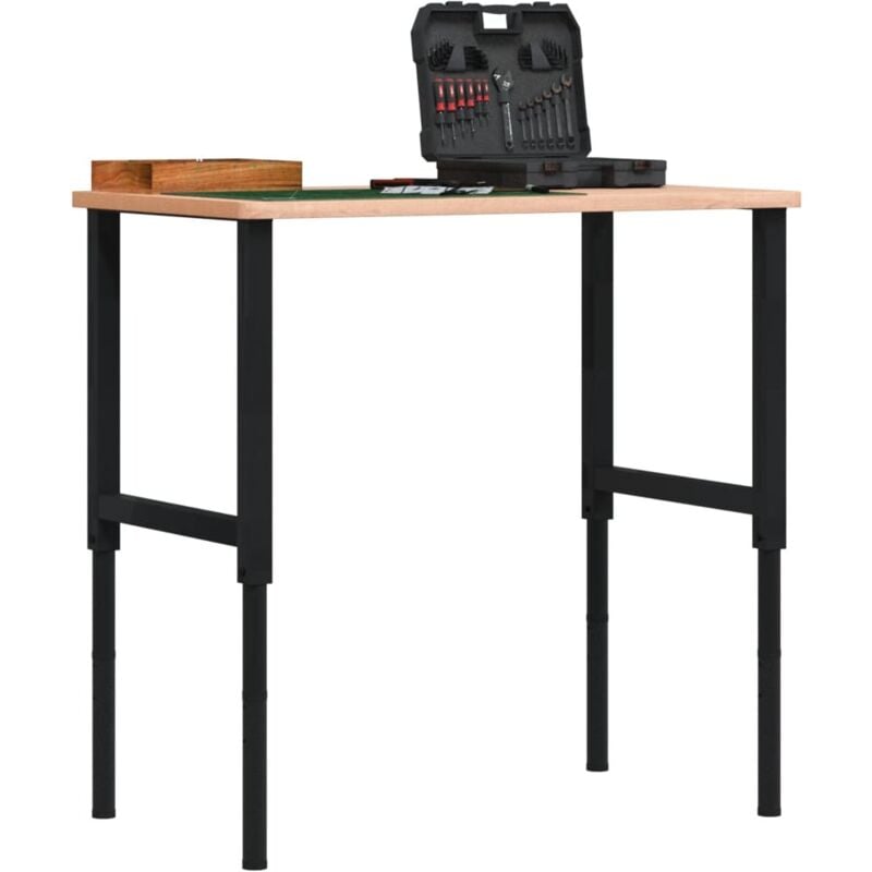 foto del prodotto vidaxl telaio per banco da lavoro set 2 pz in metallo altezza regolabile vari colori colore nero