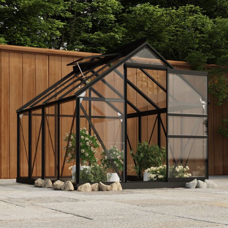foto del prodotto vidaxl telaio serra con base antracite 155x103x191 cm in alluminio