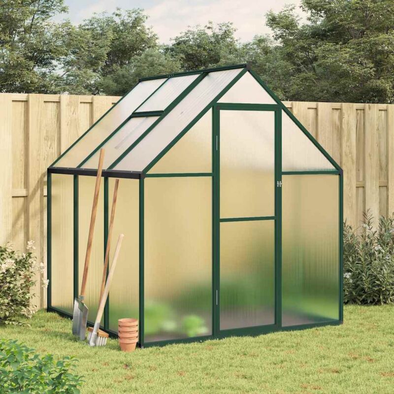 foto del prodotto vidaxl telaio serra con base verde 169x169x195 cm in alluminio