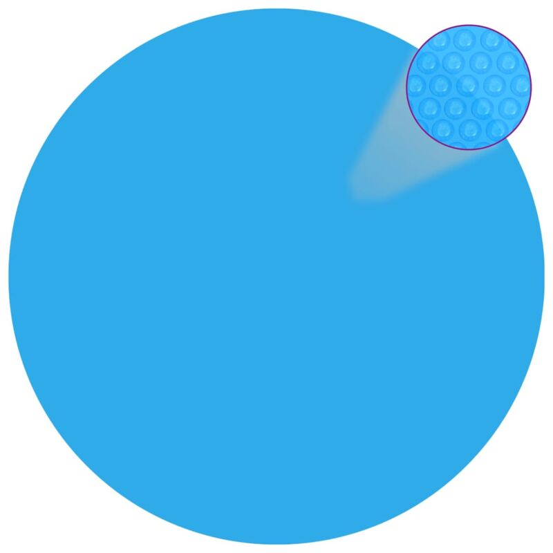 foto del prodotto vidaxl telo copripiscina solare copertura rotonda in pe blu vari dimensioni dimensioni 455 cm