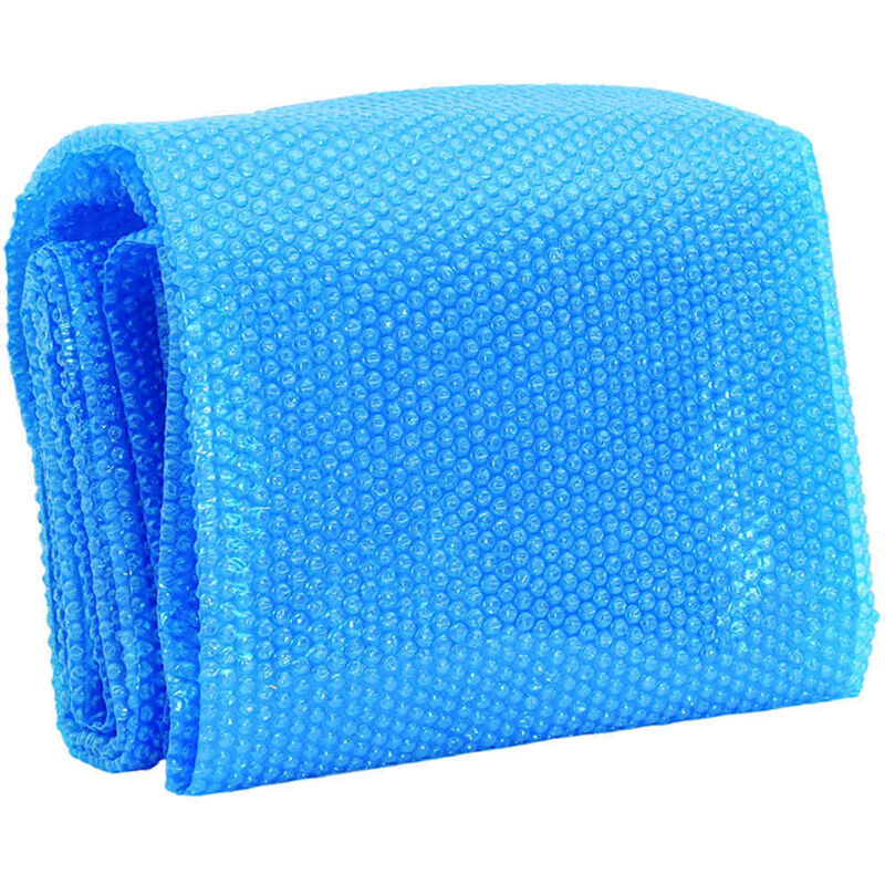 foto del prodotto vidaxl telo copripiscina solare copertura rotonda pe 488 cm blu