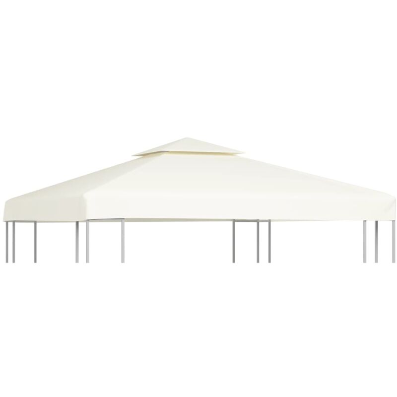 foto del prodotto vidaxl telo di ricambio per gazebo 310g m bianco crema 3x3m