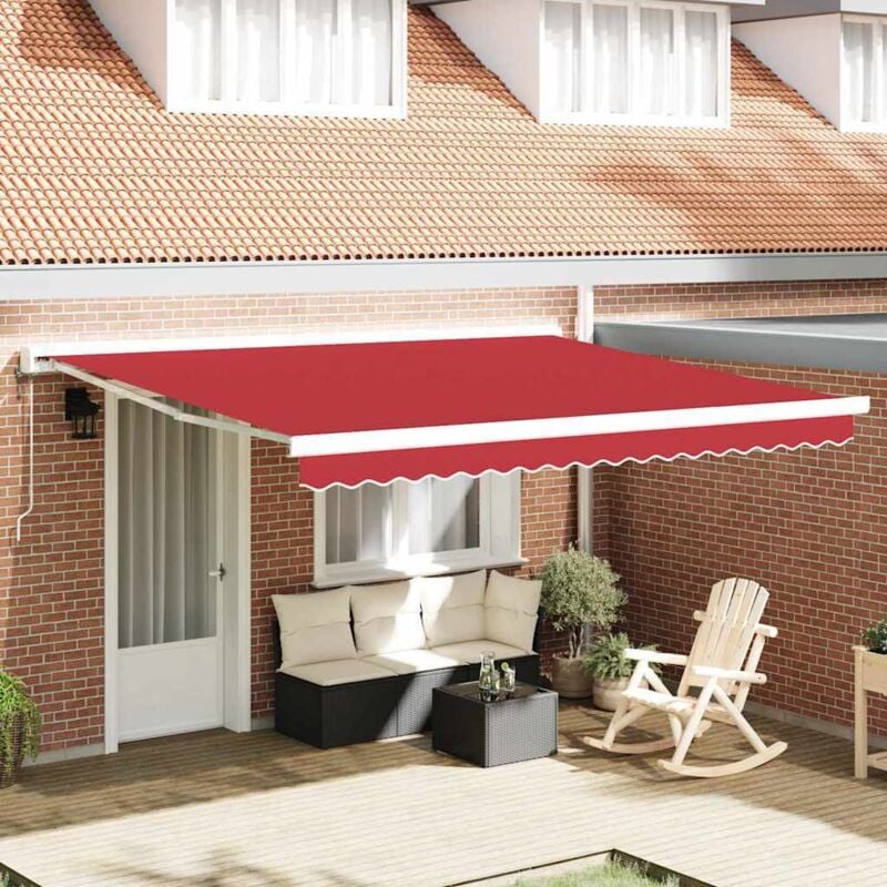 foto del prodotto vidaxl telo di ricambio per tenda da sole rosso 400 300 cm tela