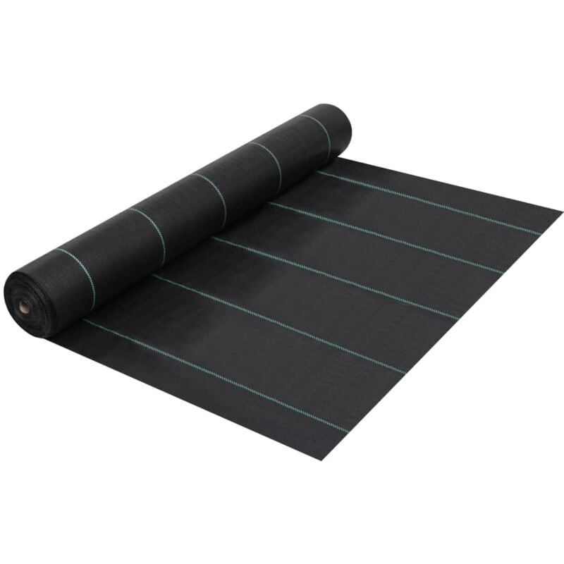 foto del prodotto vidaxl telo pacciamatura antiradici antierbacce nero 2x25 m in pp