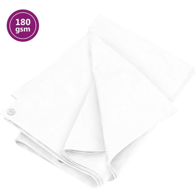 foto del prodotto vidaxl telone 180 g m 6x8 m bianco hdpe