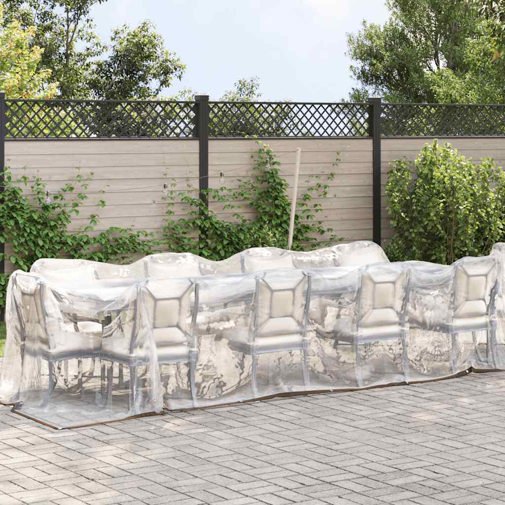 foto del prodotto vidaxl telone trasparente con occhielli 2x10 m in polietilene