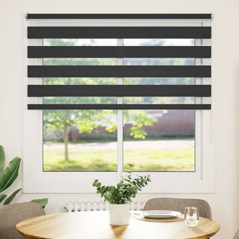 foto del prodotto vidaxl tenda a rullo oscurante zebra 140x175cm nera