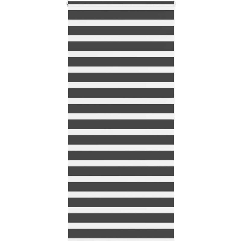 foto del prodotto vidaxl tenda a rullo zebra nero larghezza tessuto 110,9 cm poliestere