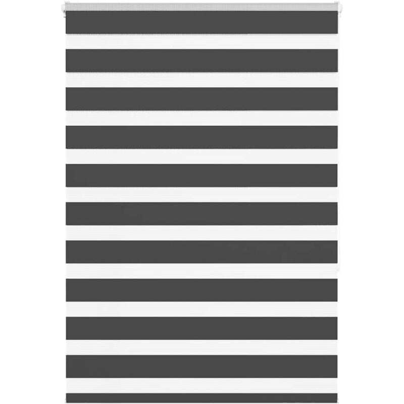 foto del prodotto vidaxl tenda a rullo zebra nero larghezza tessuto 90,9 cm poliestere