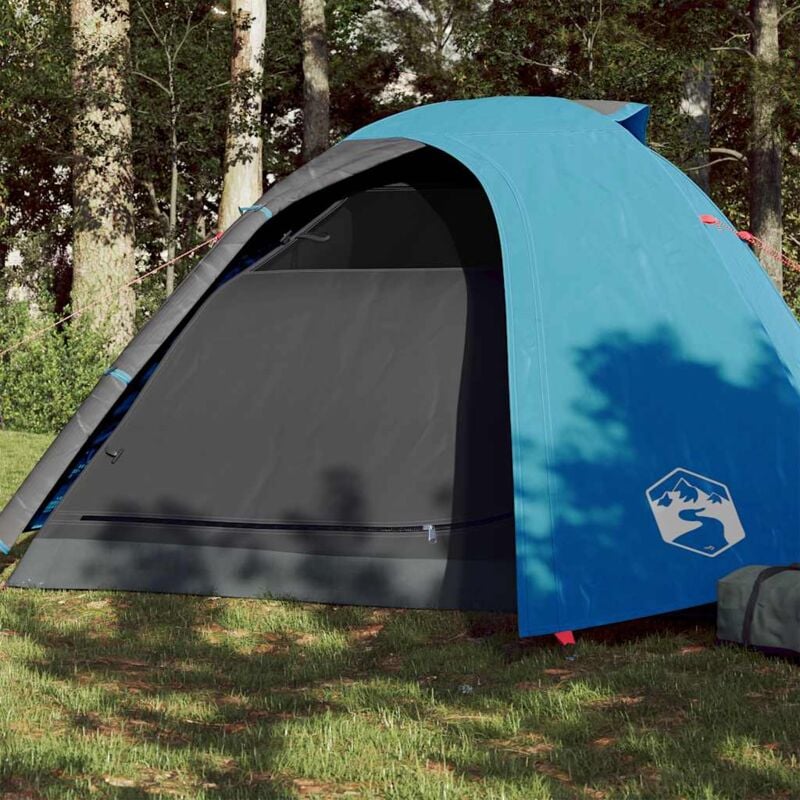 foto del prodotto vidaxl tenda da campeggio a cupola per 4 persone blu impermeabile
