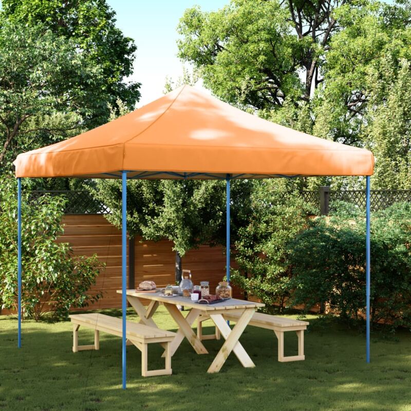 foto del prodotto vidaxl tenda da festa pieghevole pop up arancione 292x292x315 cm