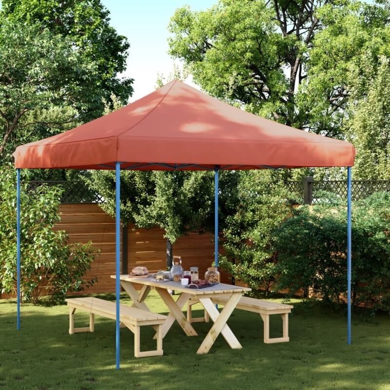 foto del prodotto vidaxl - tenda da festa pieghevole pop-up terracotta 292x292x315 cm