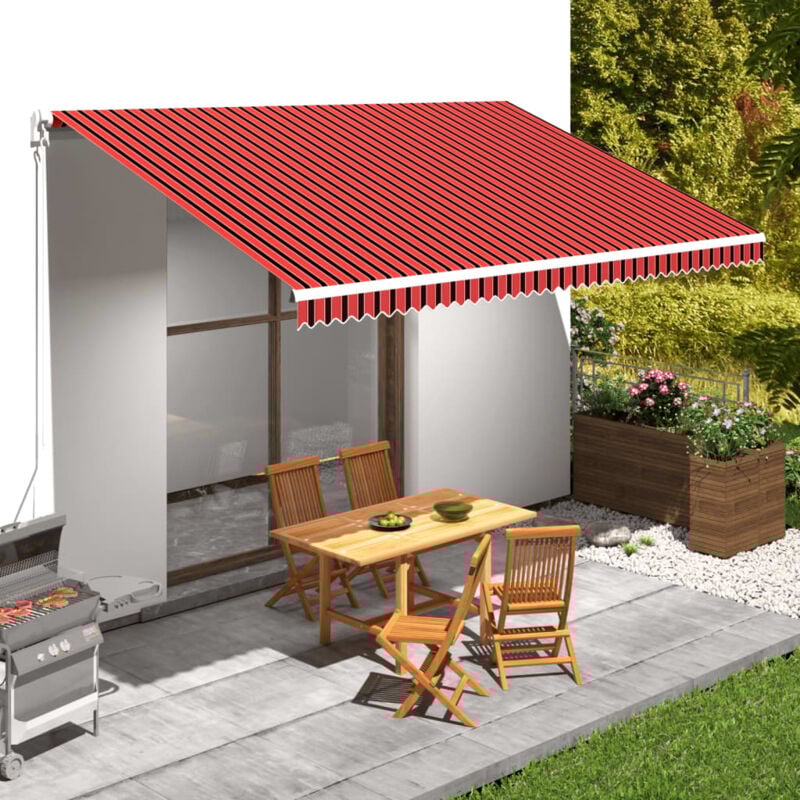 foto del prodotto vidaxl tenda da sole in tela arancione e marrone 500x300 cm