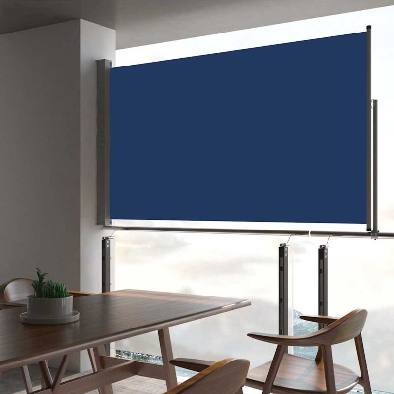 foto del prodotto vidaxl tenda da sole laterale retrattile per patio 140x300 cm blu